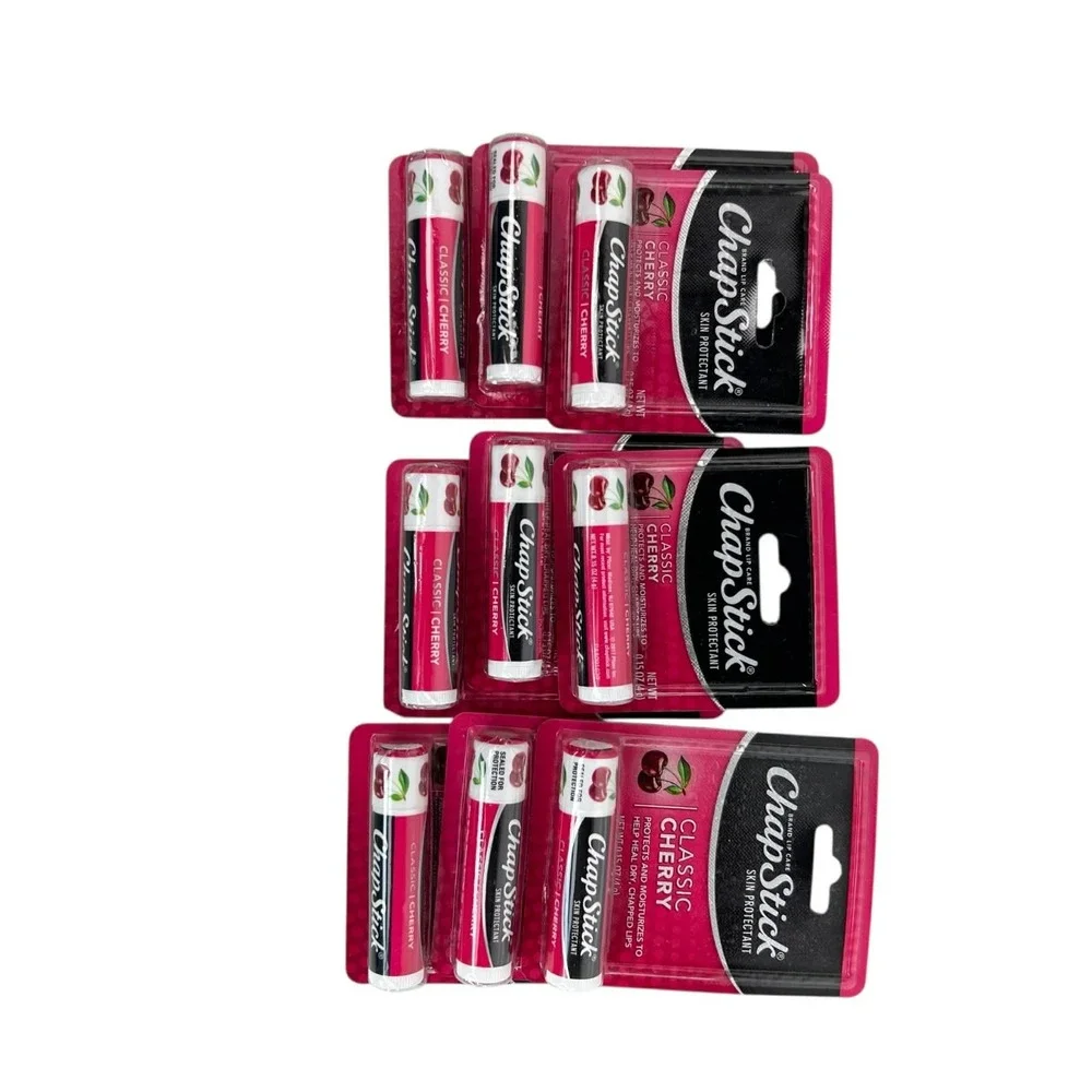 Chap Stick Lip‎ Balm Each Pkg= 1 Classic Cherry Tube, 12 Pkgs Bundle